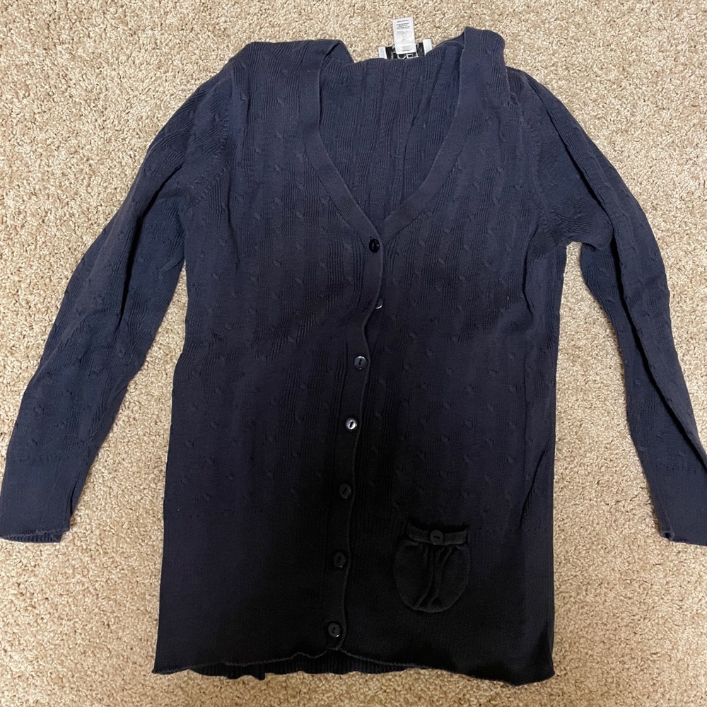 LOFT Navy blue womens cardigan size XSmall
